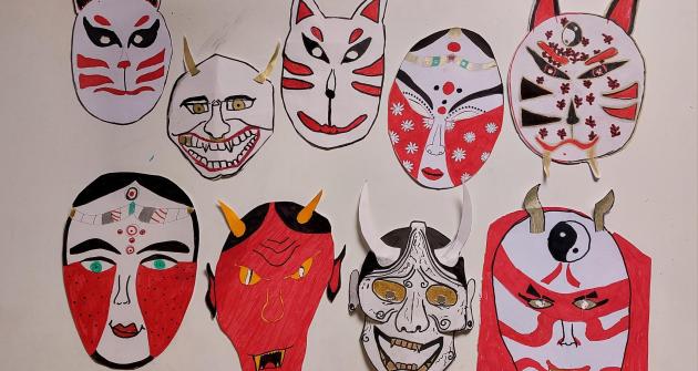 Μάσκες Kabuki και Noh από την ε’ Δημοτικού