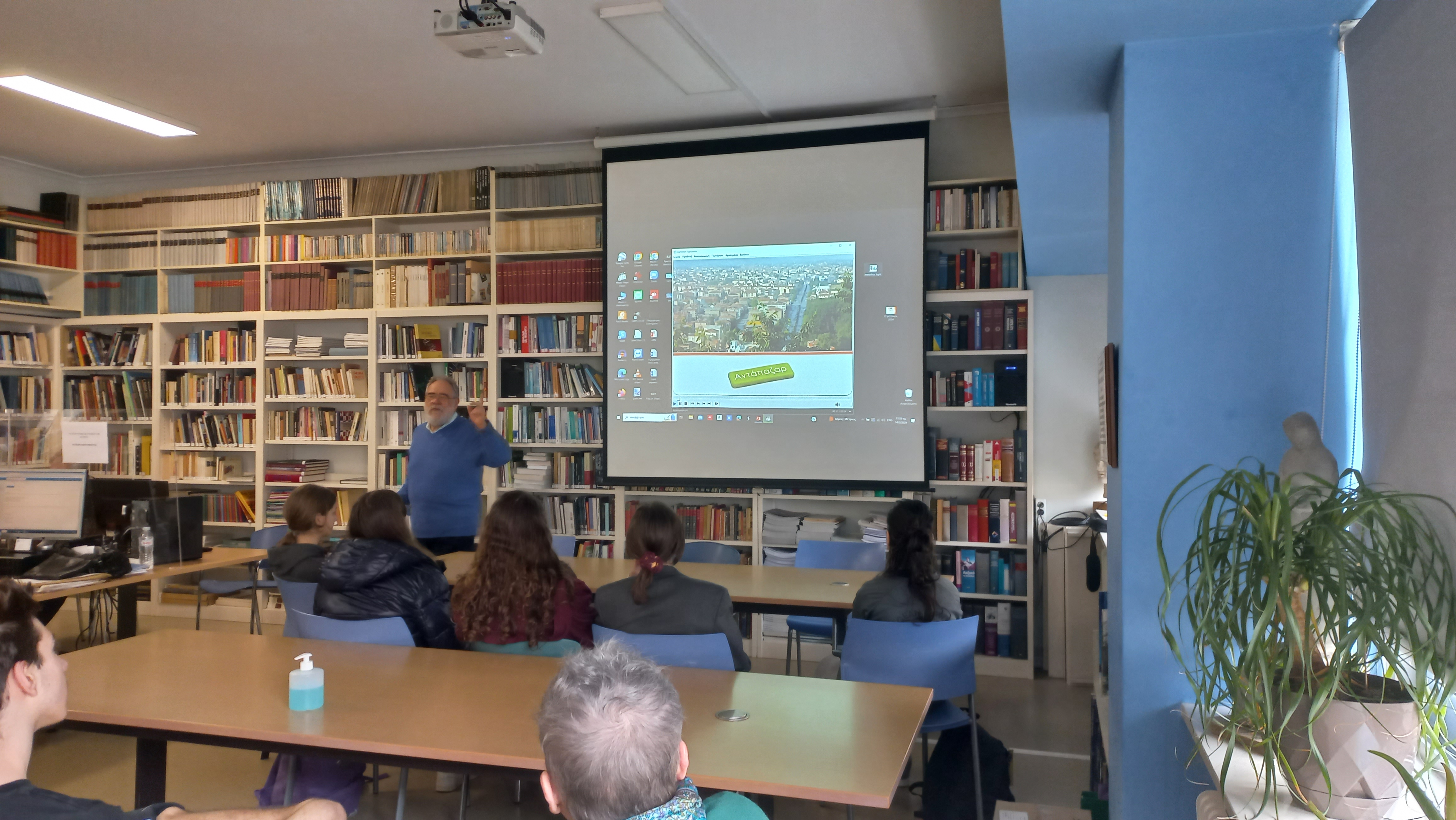 Επίσκεψη του συγγραφέα Τεύκρου Μιχαηλίδη