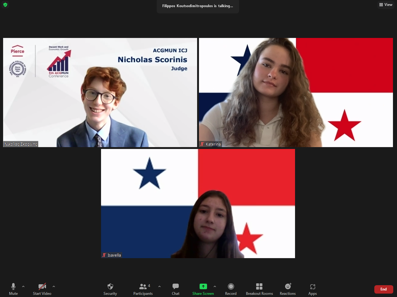 Συμμετοχή στην 5η Προσομοίωση Ηνωμένων Εθνών (ACGMUN)