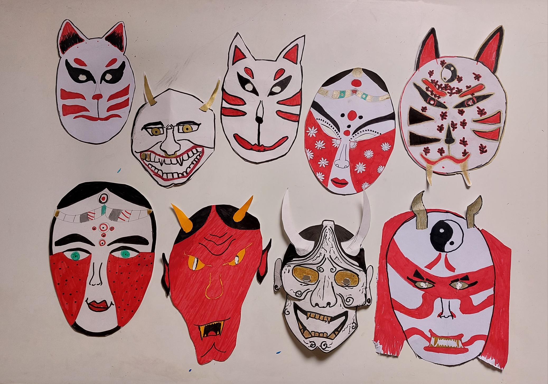 Μάσκες Kabuki και Noh από την ε’ Δημοτικού