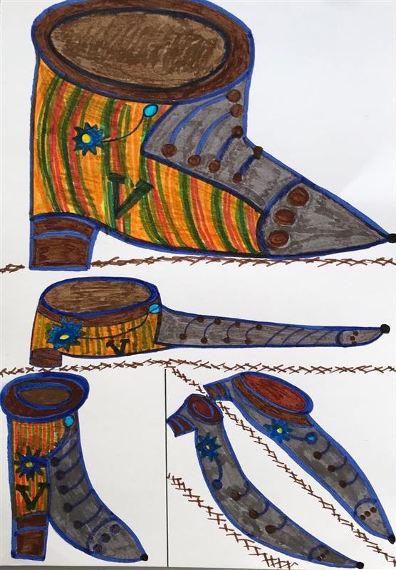 Παπούτσια  με περίεργα σχήματα. 