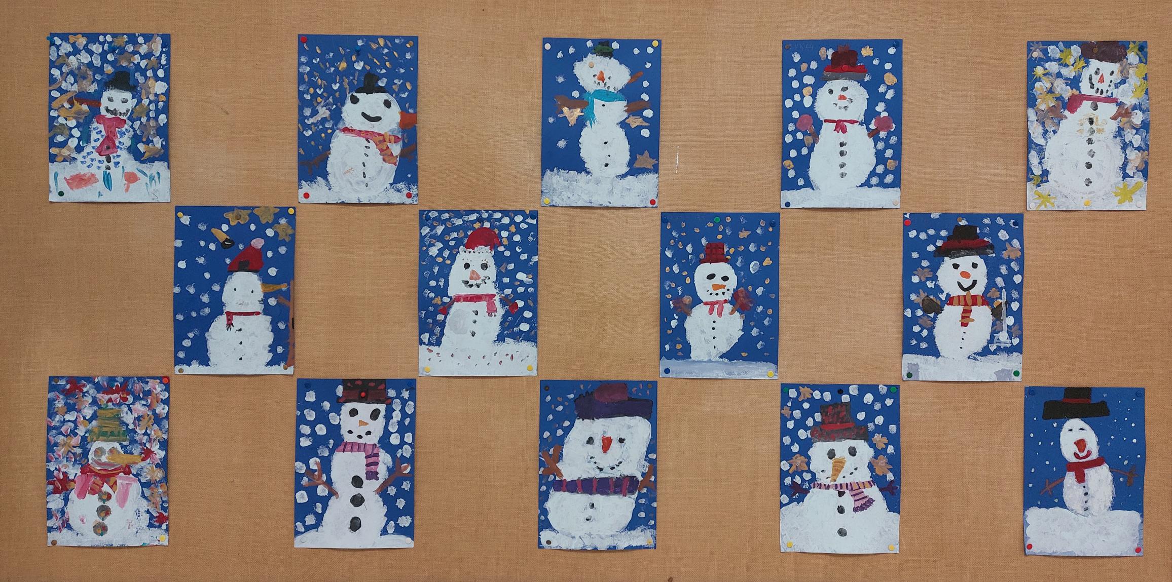 Χιονάνθρωποι από την α’ και β’ τάξη